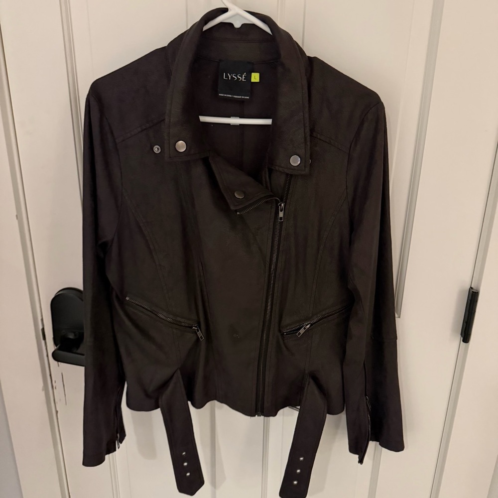 Lysse Women's Dark Brown Leather Jacket - Picture 5 of 7